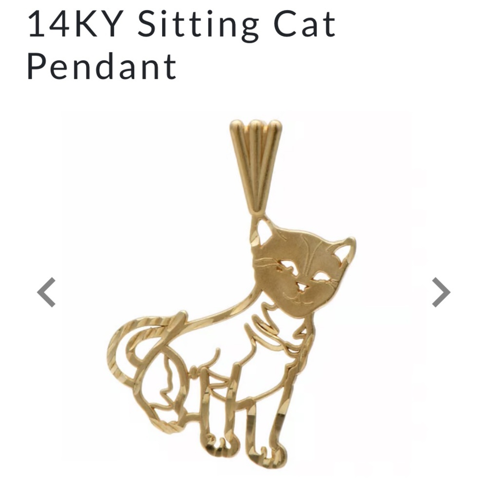 Osterman Jewelers 14k Siting Cat Pendant